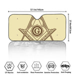 Freemasonry Symbol Print Car Windshield Sun Shade