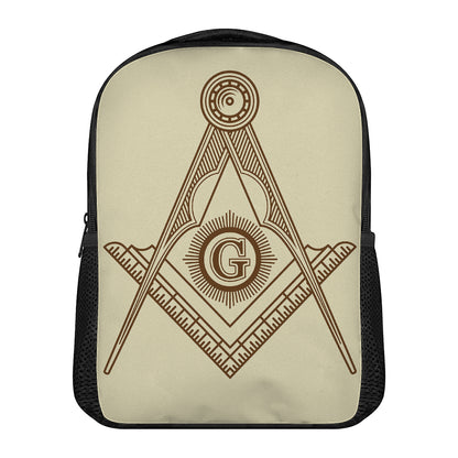 Freemasonry Symbol Print Casual Backpack