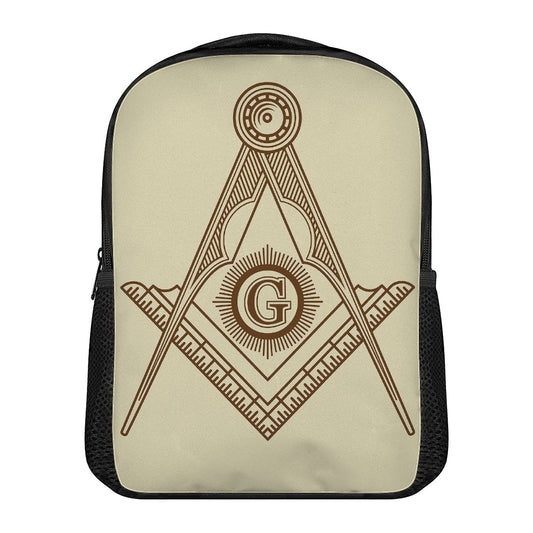 Freemasonry Symbol Print Casual Backpack