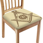 Freemasonry Symbol Print Chair Cushion Cover