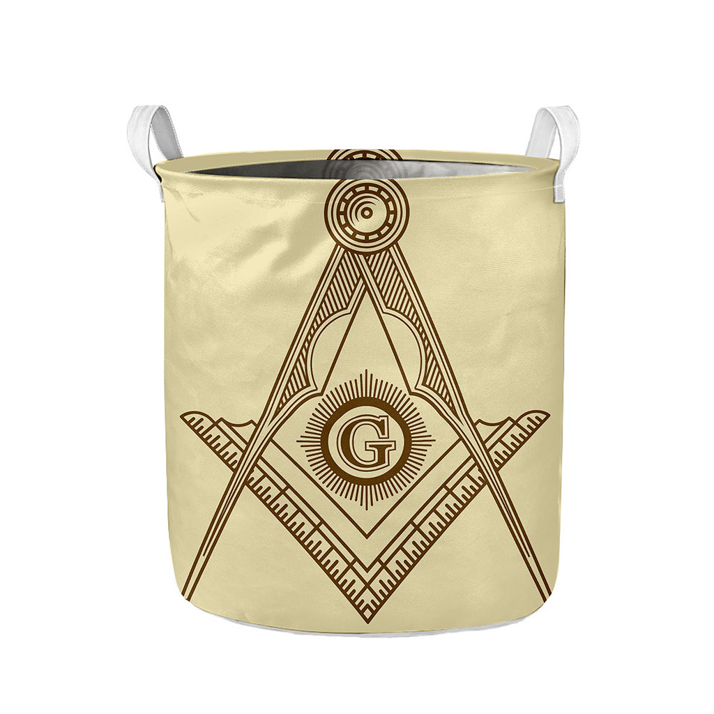 Freemasonry Symbol Print Collapsible Laundry Basket