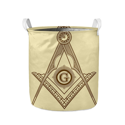 Freemasonry Symbol Print Collapsible Laundry Basket