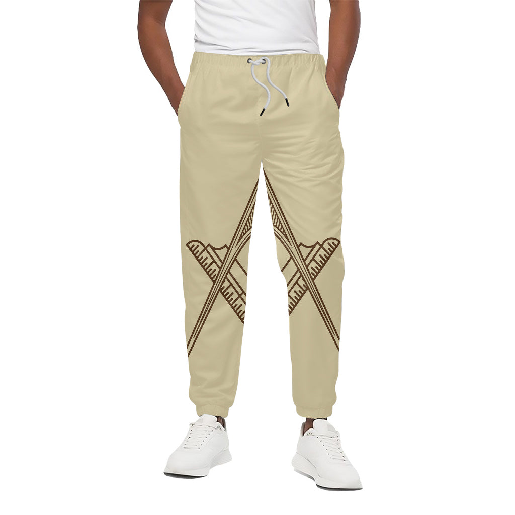 Freemasonry Symbol Print Cotton Pants