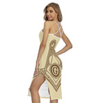 Freemasonry Symbol Print Cross Back Cami Dress
