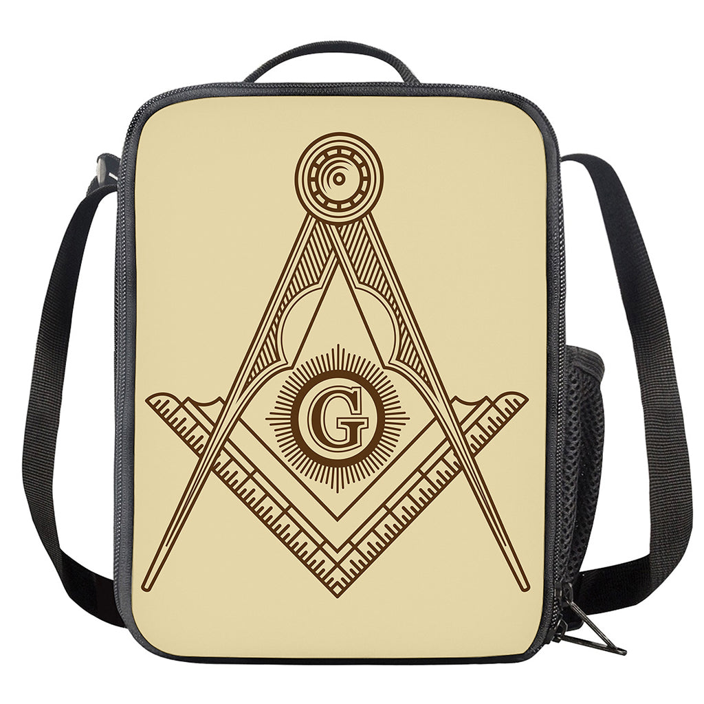 Freemasonry Symbol Print Crossbody Lunch Bag