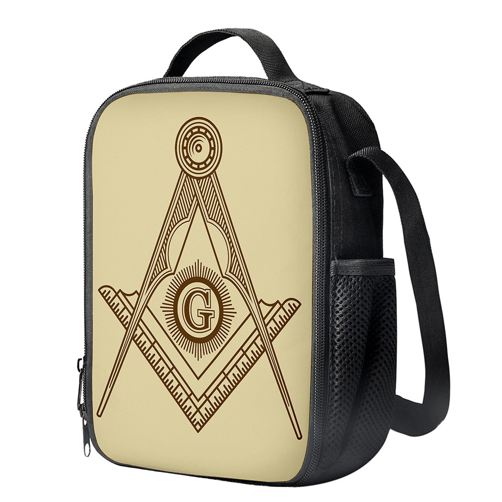 Freemasonry Symbol Print Crossbody Lunch Bag