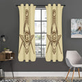 Freemasonry Symbol Print Grommet Curtain Panels