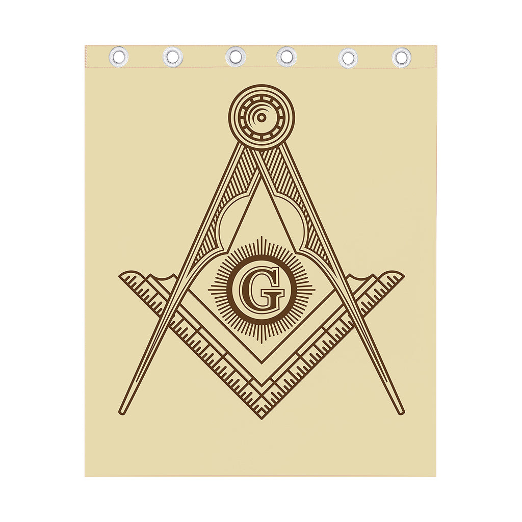 Freemasonry Symbol Print Curtain