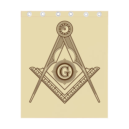 Freemasonry Symbol Print Curtain