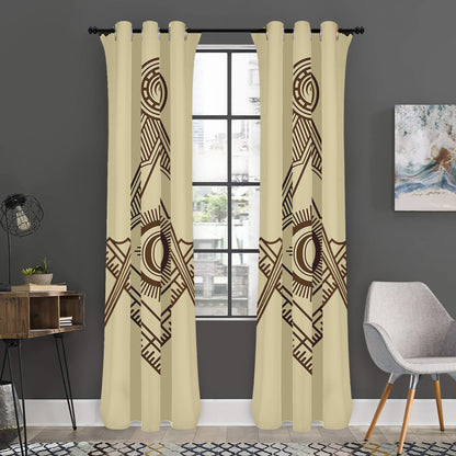 Freemasonry Symbol Print Curtain