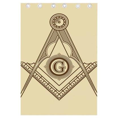 Freemasonry Symbol Print Curtain