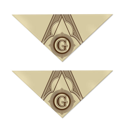 Freemasonry Symbol Print Dog Bandana