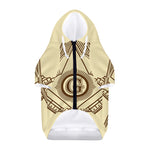 Freemasonry Symbol Print Dog Zip Up Hoodie
