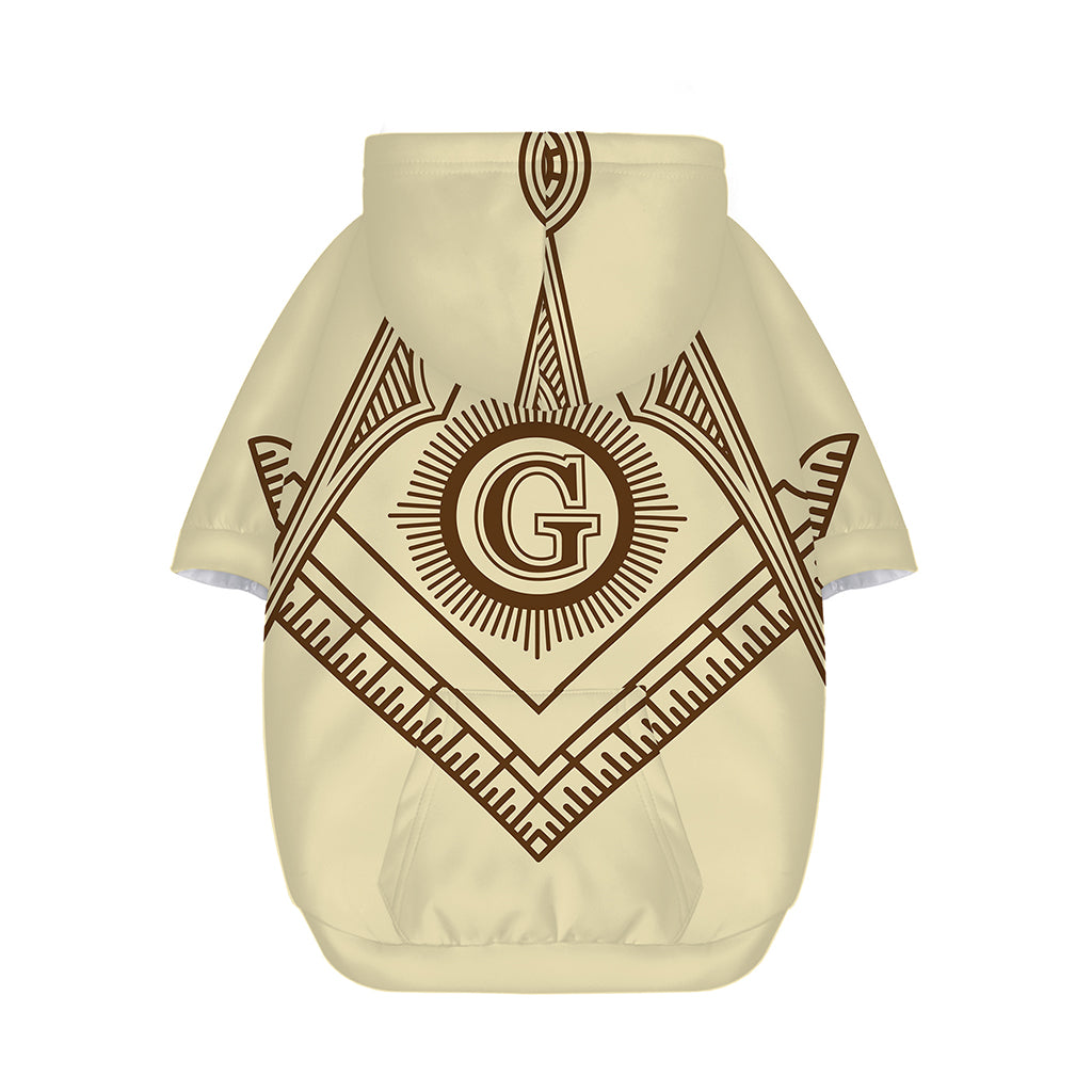 Freemasonry Symbol Print Dog Zip Up Hoodie