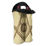 Freemasonry Symbol Print Double Neoprene Wine Tote