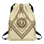 Freemasonry Symbol Print Drawstring Backpack