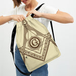 Freemasonry Symbol Print Drawstring Backpack