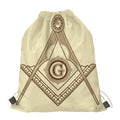 Freemasonry Symbol Print Drawstring Bag