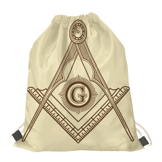 Freemasonry Symbol Print Drawstring Bag