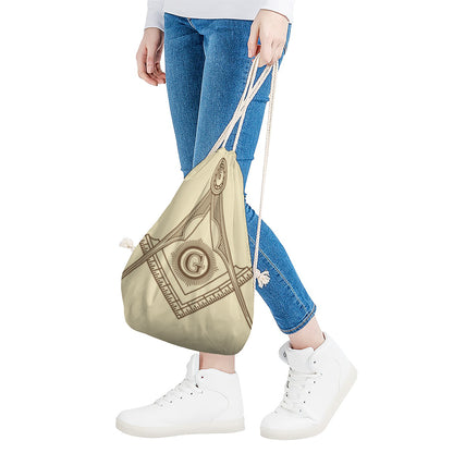 Freemasonry Symbol Print Drawstring Bag