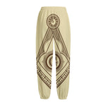 Freemasonry Symbol Print Fleece Lined Knit Pants