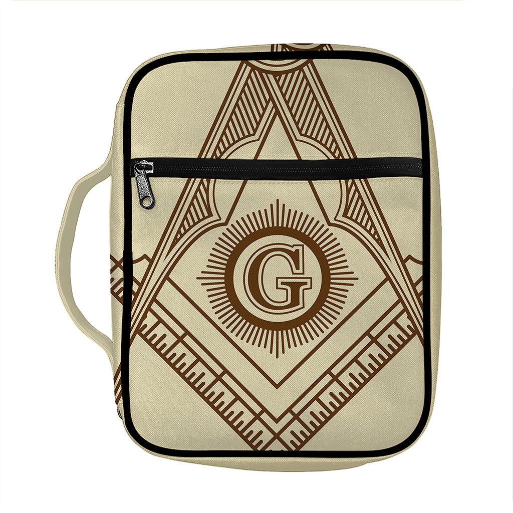 Freemasonry Symbol Print Front Pocket Bible Bag