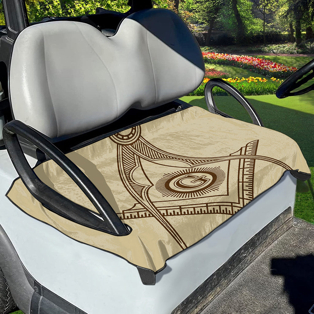 Freemasonry Symbol Print Golf Cart Seat Cover
