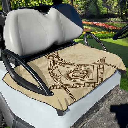 Freemasonry Symbol Print Golf Cart Seat Cover