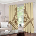 Freemasonry Symbol Print Grommet Curtains