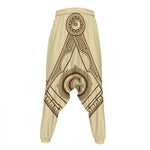 Freemasonry Symbol Print Hammer Pants