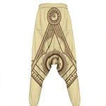 Freemasonry Symbol Print Hammer Pants