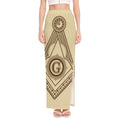 Freemasonry Symbol Print High Slit Maxi Skirt