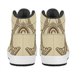 Freemasonry Symbol Print High Top Leather Sneakers
