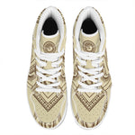 Freemasonry Symbol Print High Top Leather Sneakers