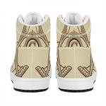 Freemasonry Symbol Print High Top Leather Sneakers