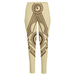 Freemasonry Symbol Print High-Waisted Pocket Leggings