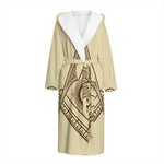 Freemasonry Symbol Print Hooded Bathrobe