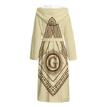 Freemasonry Symbol Print Hooded Bathrobe