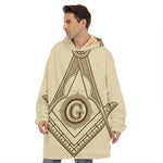 Freemasonry Symbol Print Hoodie Blanket