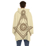 Freemasonry Symbol Print Hoodie Blanket