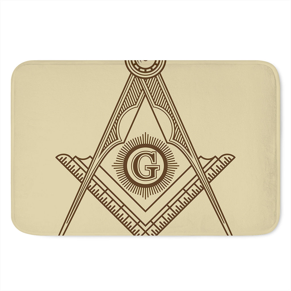 Freemasonry Symbol Print Indoor Door Mat