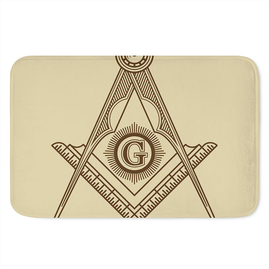 Freemasonry Symbol Print Indoor Door Mat