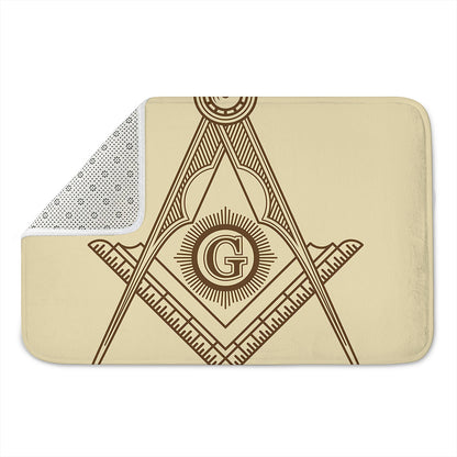 Freemasonry Symbol Print Indoor Door Mat