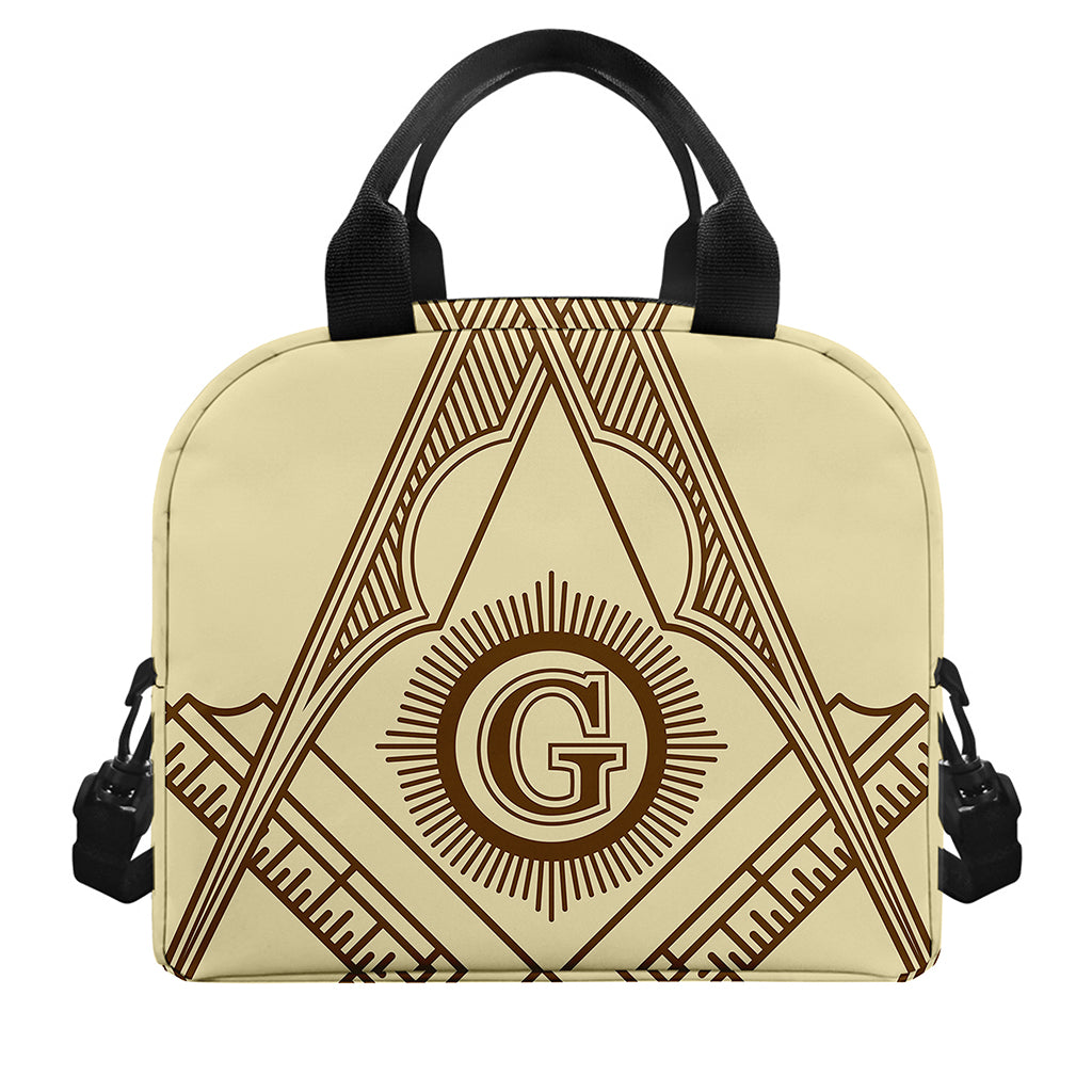 Freemasonry Symbol Print Insulated Lunch Bag