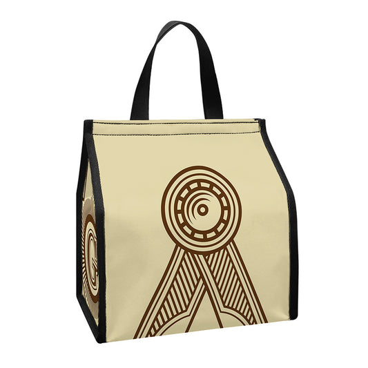 Freemasonry Symbol Print Insulated Lunch Tote
