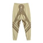 Freemasonry Symbol Print Jogger Pants