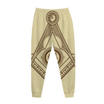 Freemasonry Symbol Print Jogger Pants
