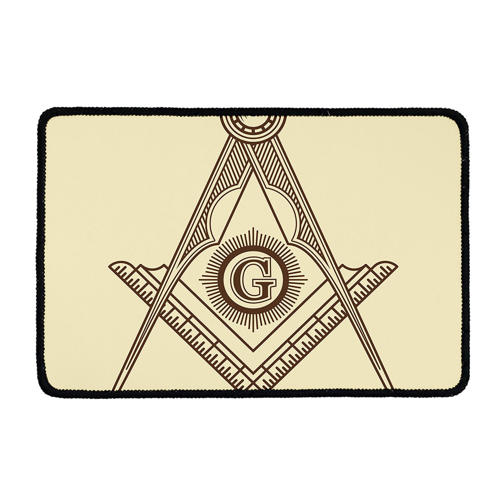 Freemasonry Symbol Print Kitchen Mat