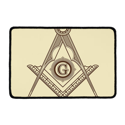 Freemasonry Symbol Print Kitchen Mat