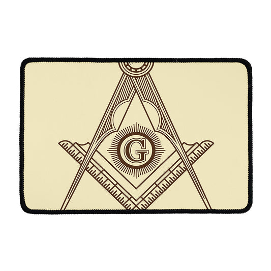 Freemasonry Symbol Print Kitchen Mat